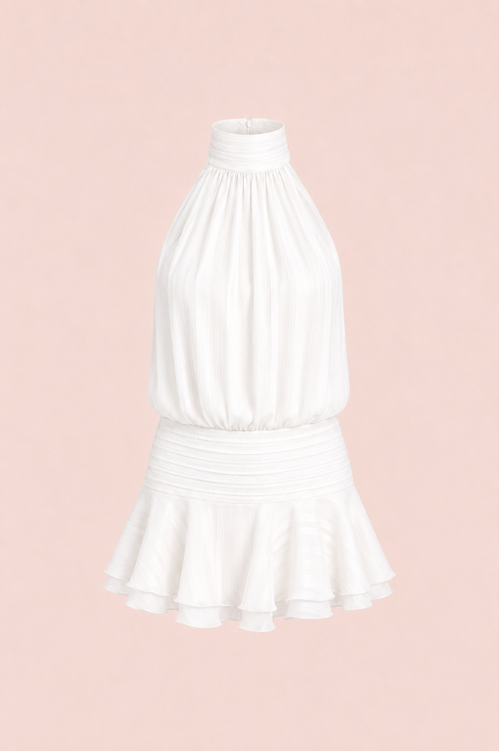 Robe IRIS – Mini robe halter à volants