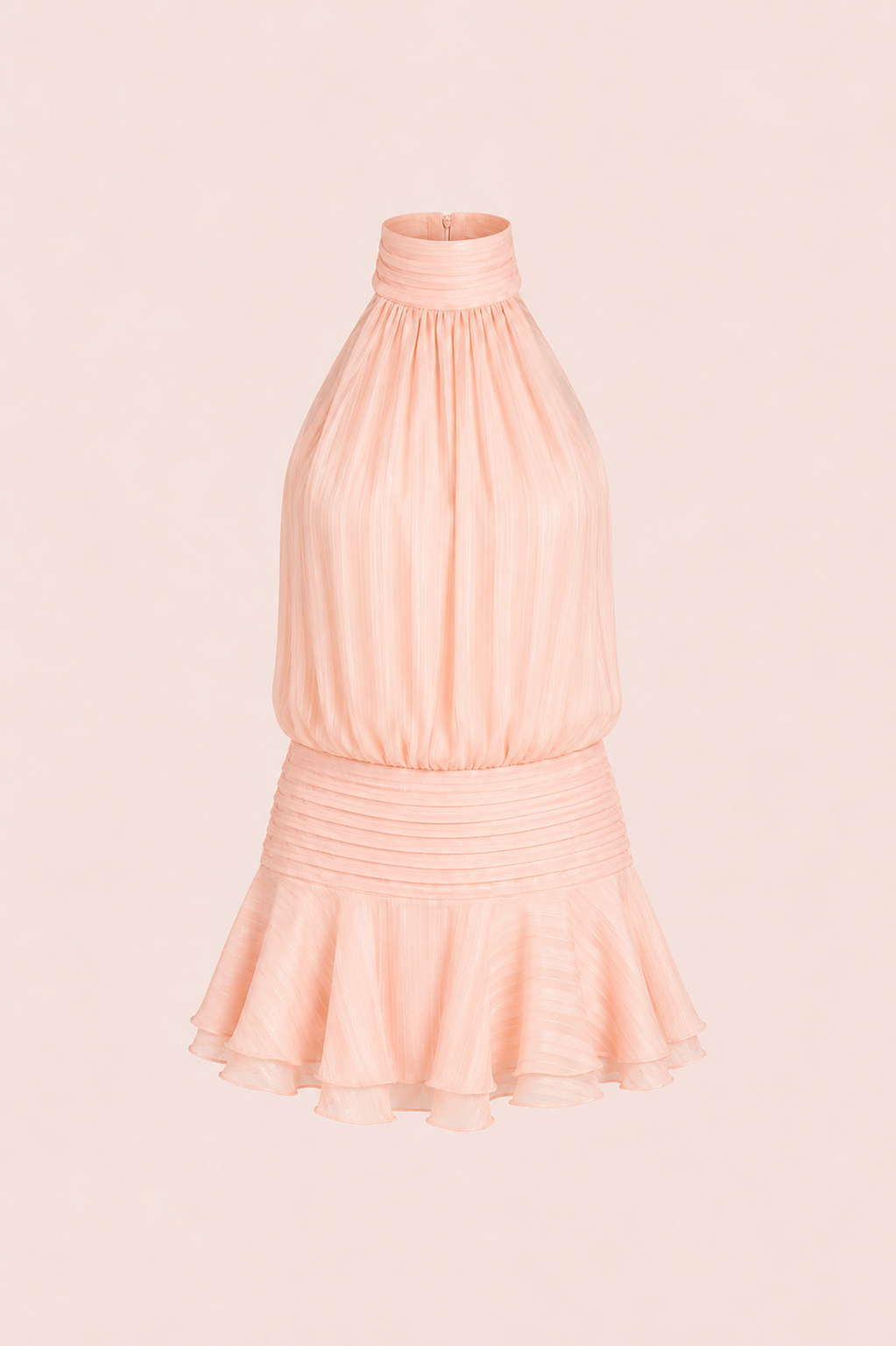 Robe IRIS – Mini robe halter à volants