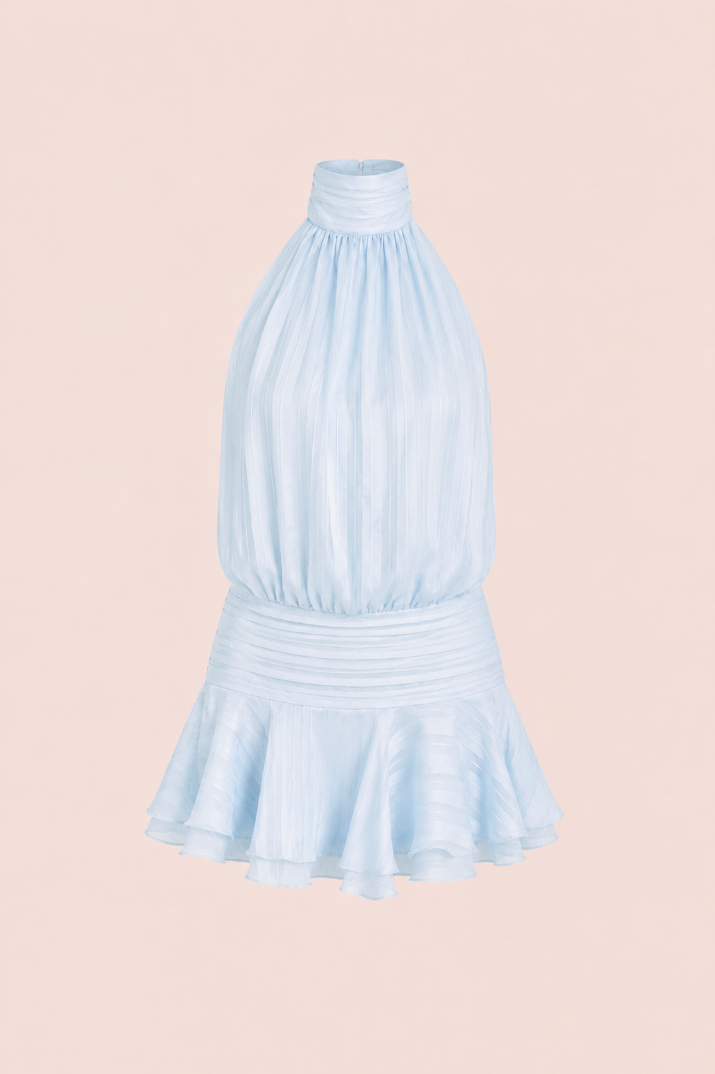 Robe IRIS – Mini robe halter à volants