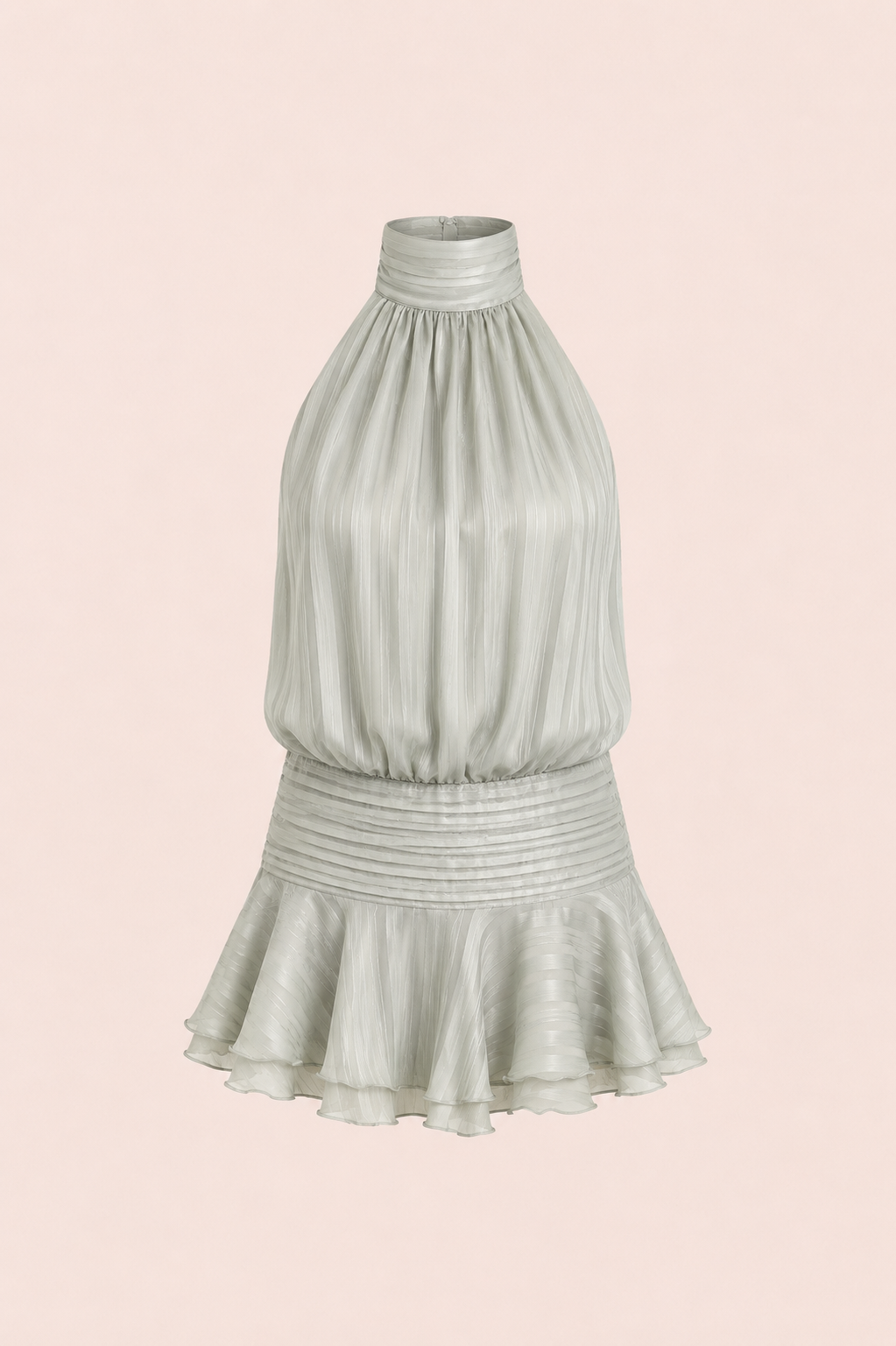 Robe IRIS – Mini robe halter à volants