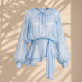 Bali – Robe irisée à ceinture drapée