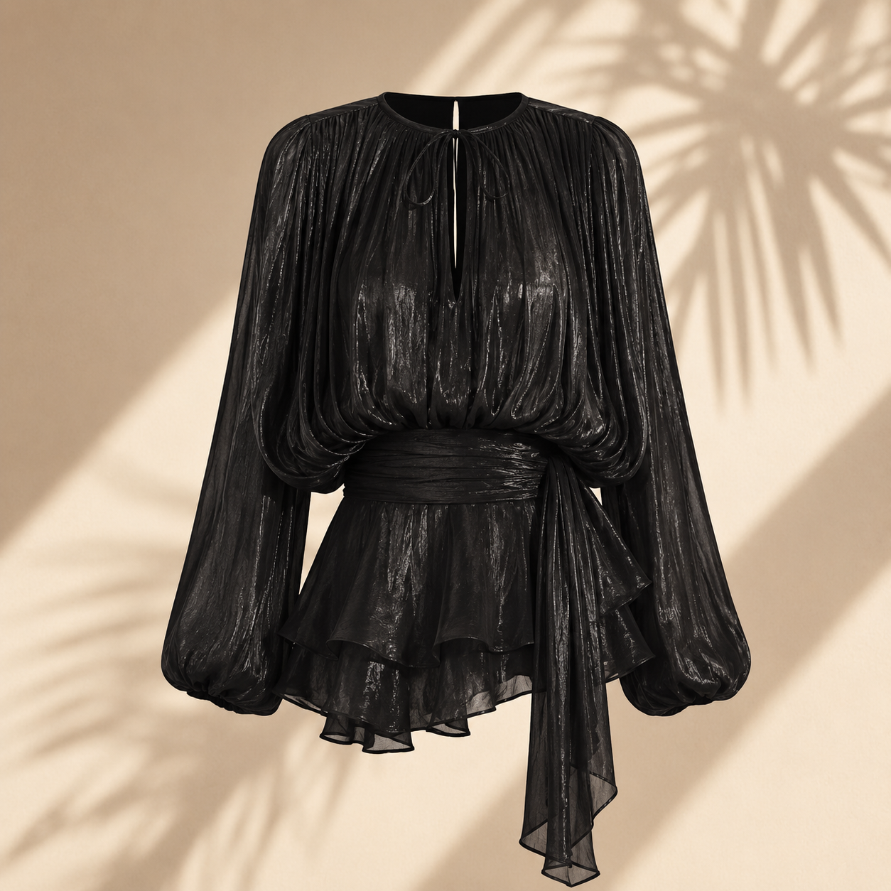 Bali – Robe irisée à ceinture drapée