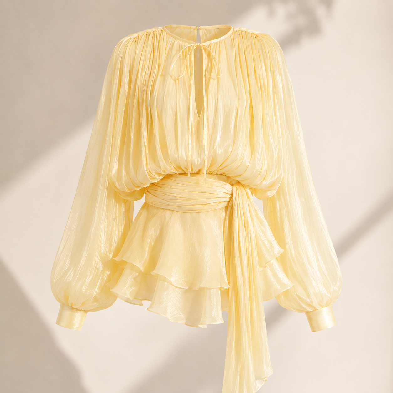 Bali – Robe irisée à ceinture drapée