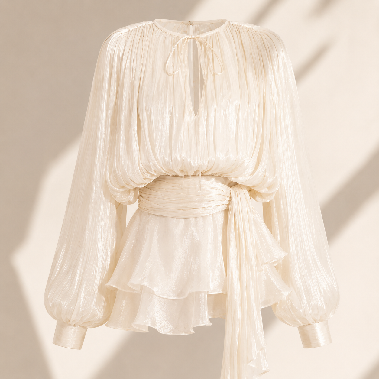 Bali – Robe irisée à ceinture drapée