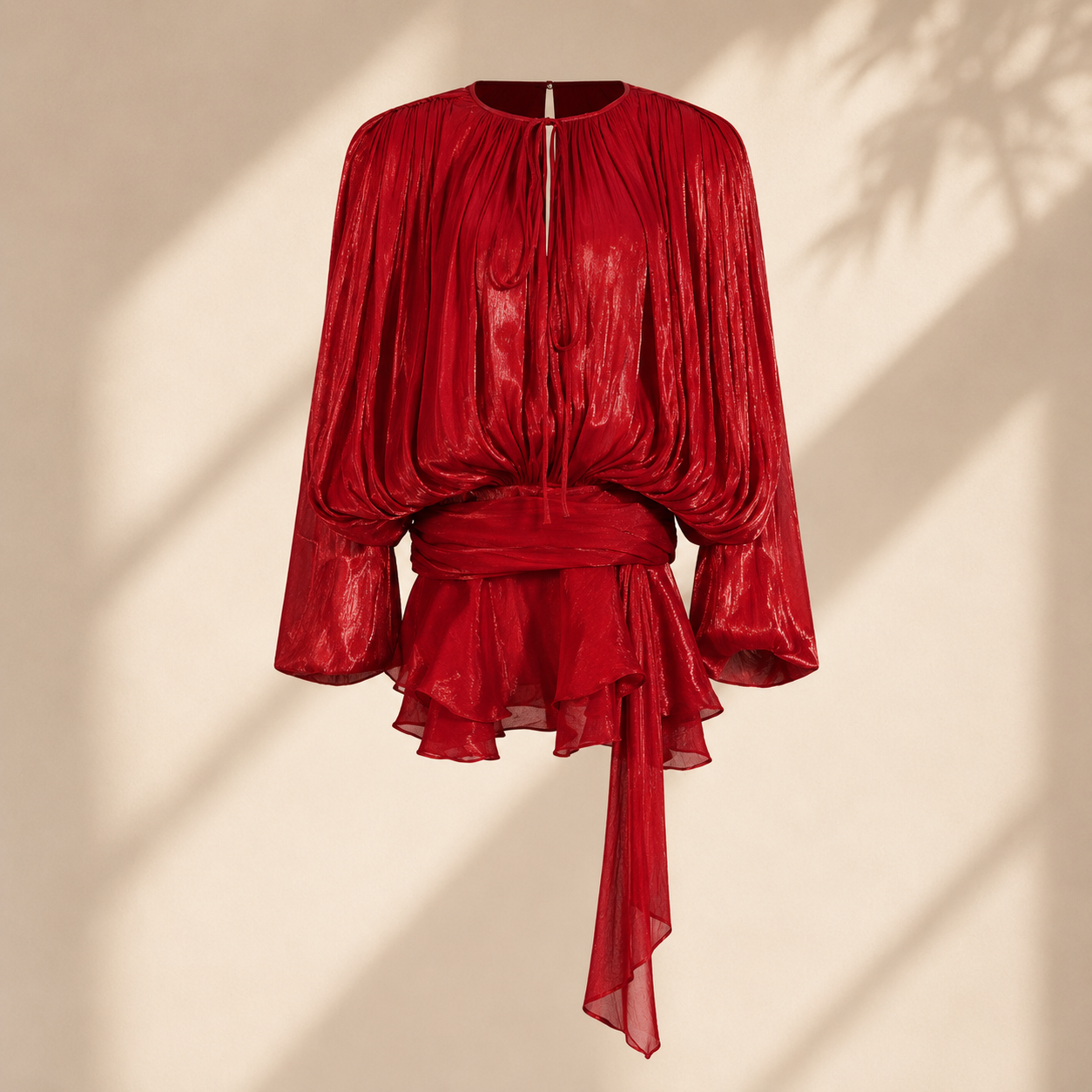 Bali – Robe irisée à ceinture drapée