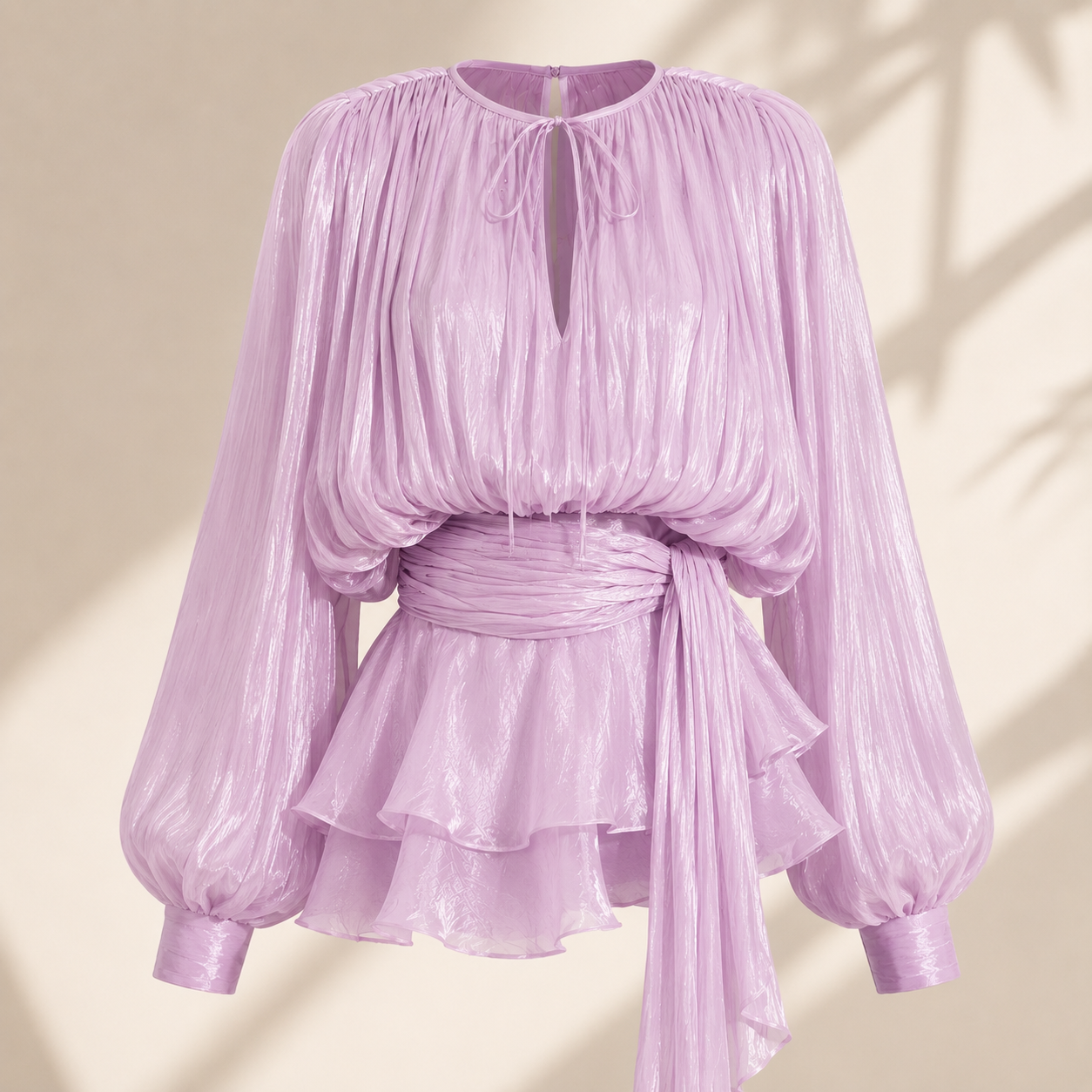 Bali – Robe irisée à ceinture drapée