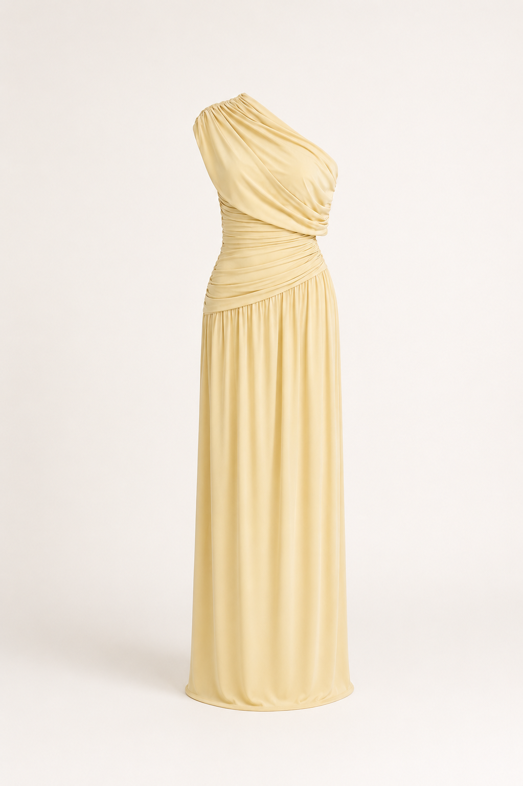 Robe OLYMPE – Robe longue drapée une épaule