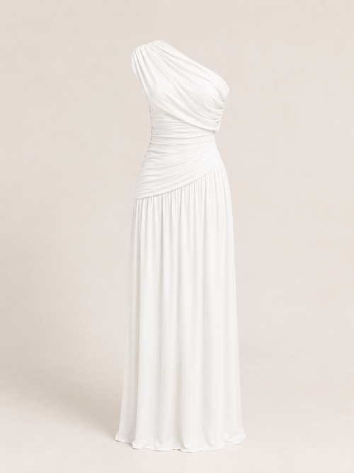 Robe OLYMPE – Robe longue drapée une épaule