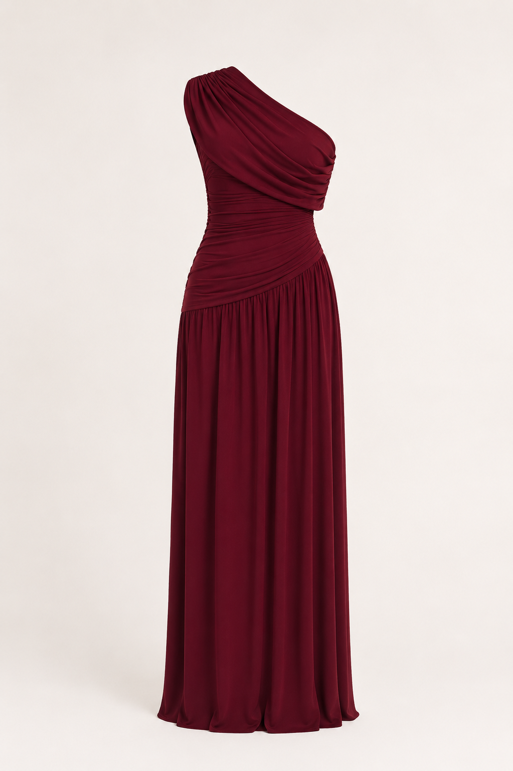 Robe OLYMPE – Robe longue drapée une épaule